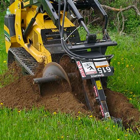 mini skid steer trencher|best skid steer trencher attachment.